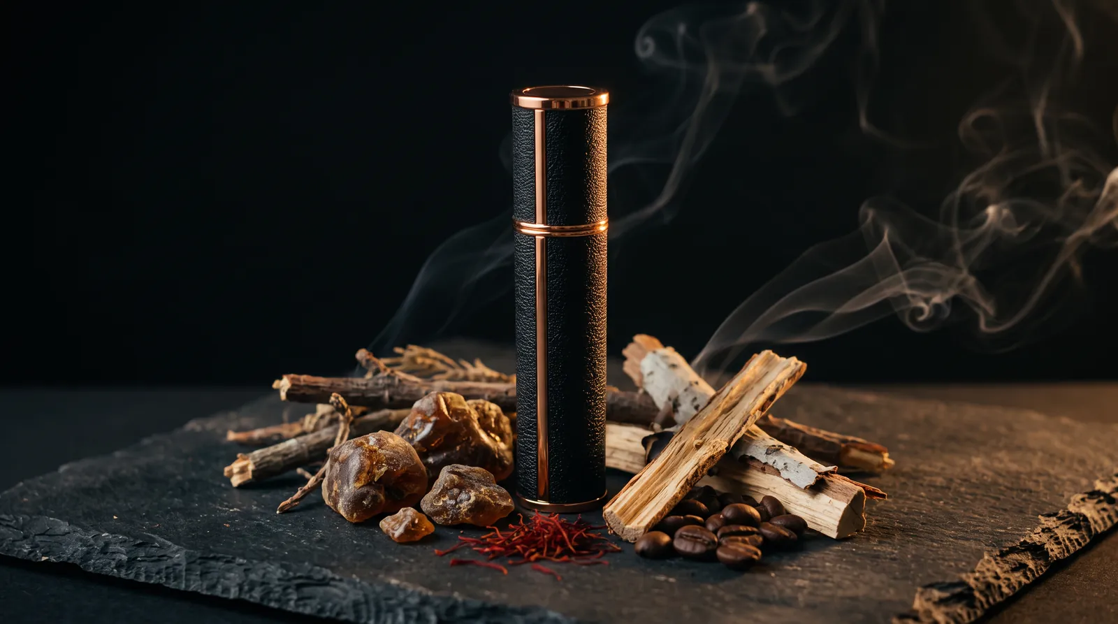 The CADANUM atomizer among wildcrafted resin, juniper wood and saffron